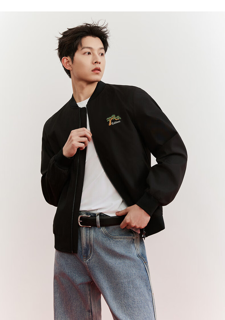 CABBEEN Solona Twill Men's Jacket with Pine Embroidery Chinese Style Windproof Long Sleeve Coat 2026 Spring 17