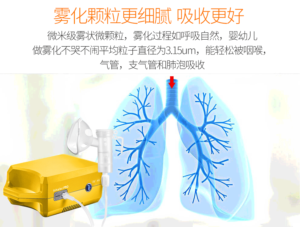 医用级百瑞雾化器家用小儿童压缩式雾化机医用雾化泵化痰清肺治咳成人