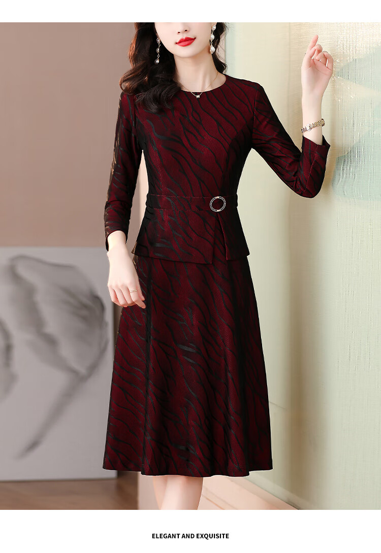 爱瑞妍 中式婚礼喜婆婆冬装礼服男方妈妈女儿订婚结婚婚宴装高档