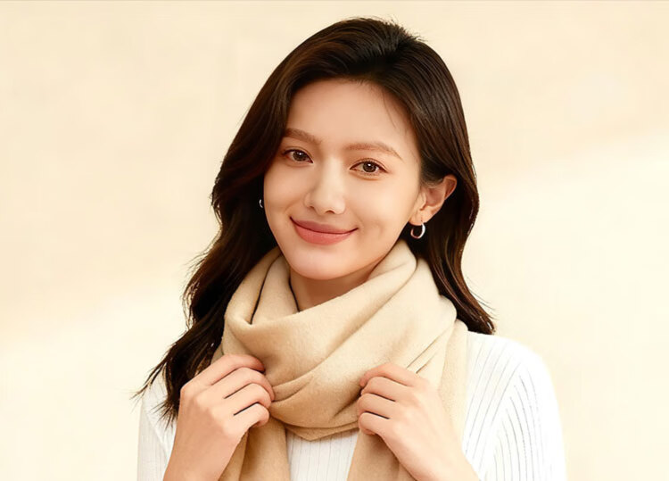 Jingsu [JD Own Brand] 100% Cashmere Scarf Women Autumn Winter Shawl Warm Neck Warmer Gift Box Set 2