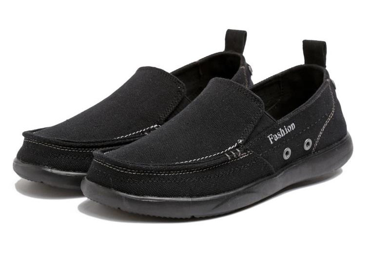 cross夏季帆布鞋男沃尔卢休闲鞋一脚蹬懒人鞋老北京布鞋男鞋透气 牛仔