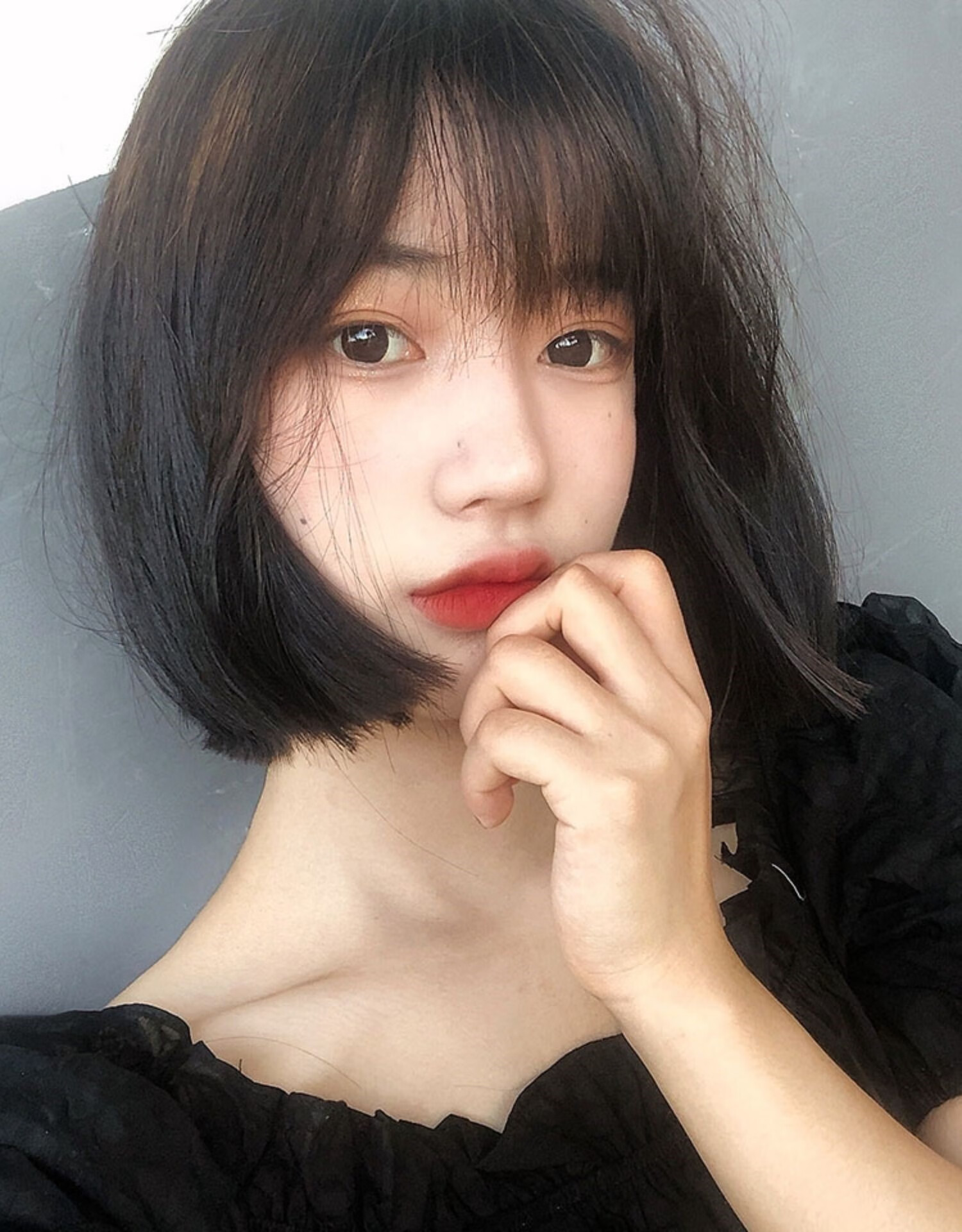 假发女真发自然全套头 假发女短发网红lisa同款短直发自然逼真仿真