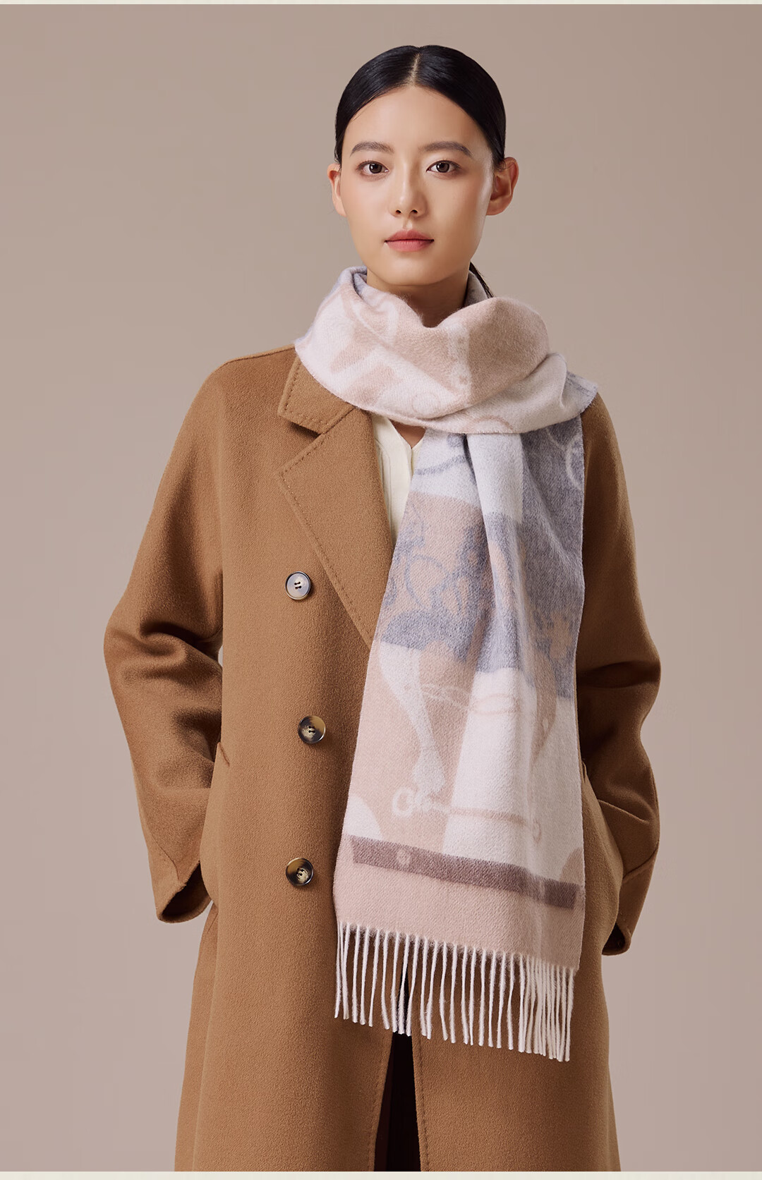 Shanghai Story 100% Cashmere Scarf Women Autumn Winter New Extended Shawl Gift for Mom Neck Warmer New Year Birthday Gift Box 4