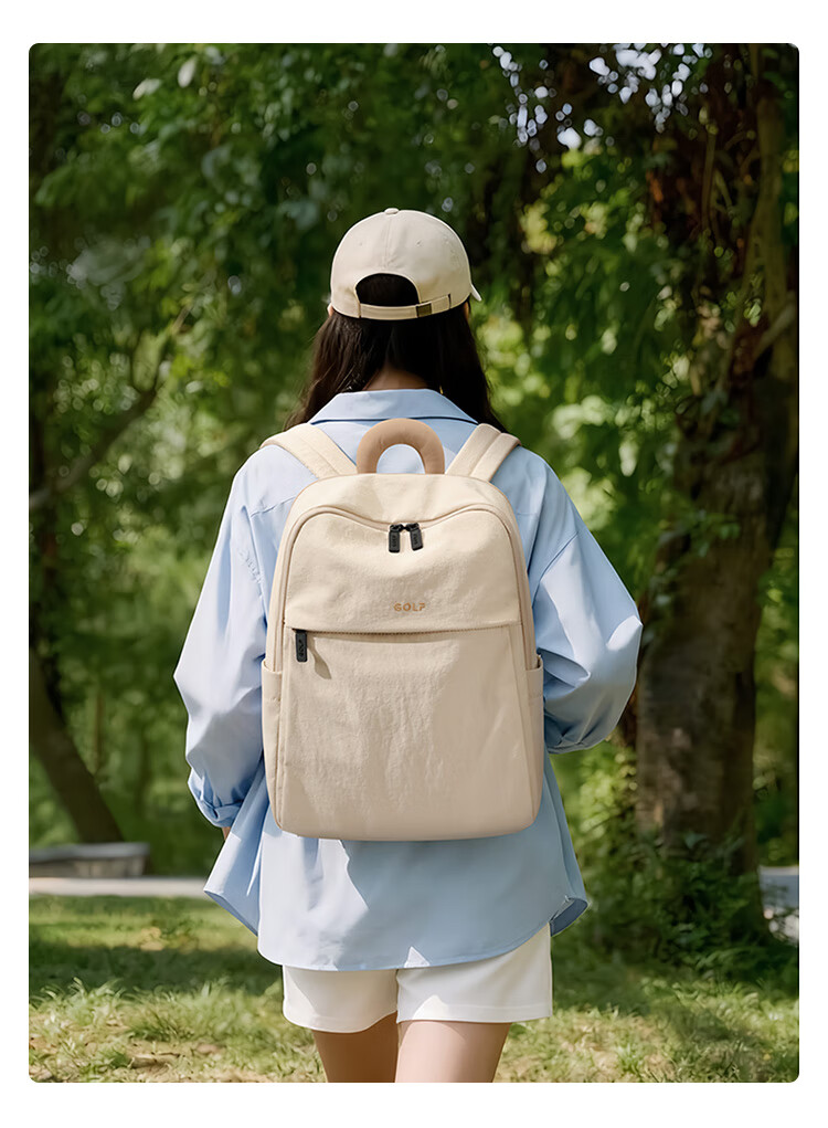 GOLF Lightweight Women's Backpack 14-inch Laptop Bag Casual Travel Backpack Business Student School Bag Large Capacity 14