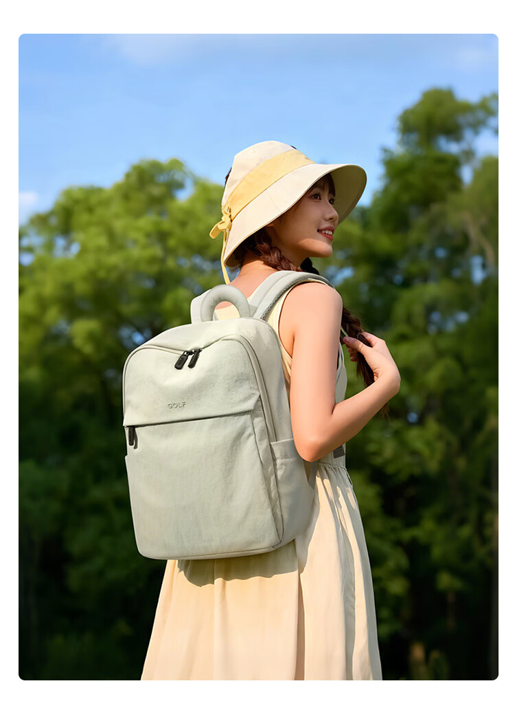 GOLF Lightweight Women's Backpack 14-inch Laptop Bag Casual Travel Backpack Business Student School Bag Large Capacity 16