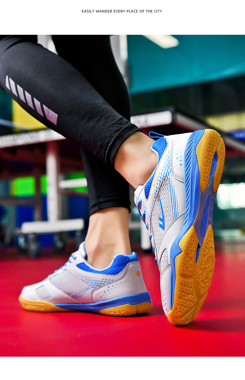 Warrior WXY-181 Table Tennis Shoes Professional Breathable Non-Slip Unisex Parent-Child Style White Black Red Size 39 25