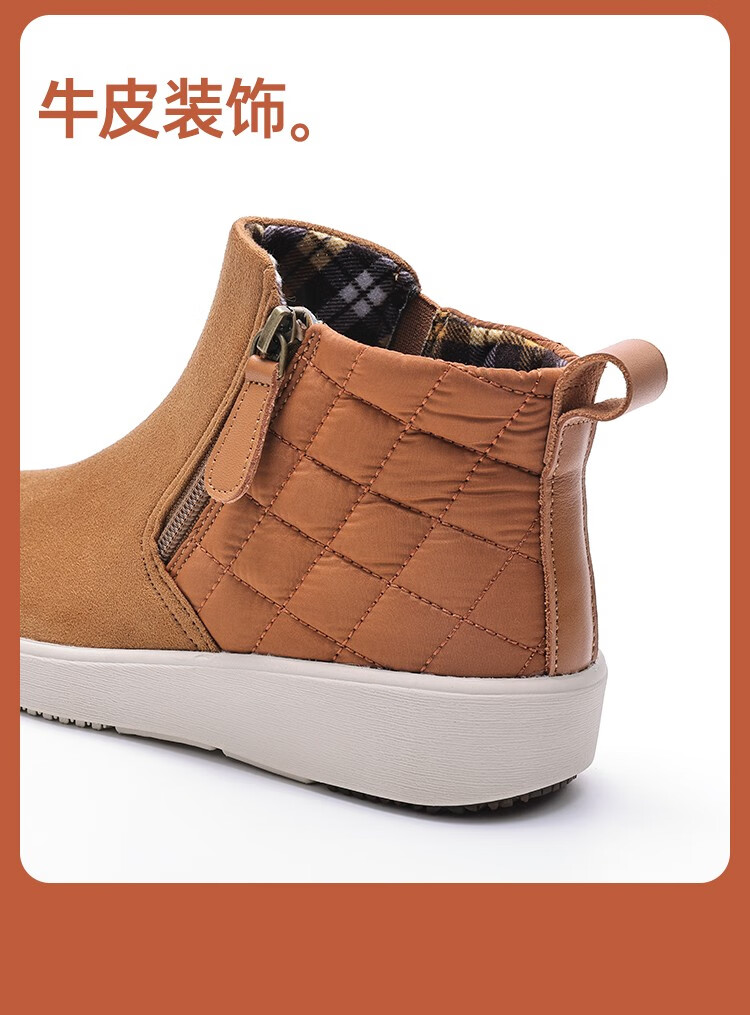 pansy日本女鞋休闲短靴气质百搭单靴平底高帮鞋子拉链靴子秋冬款hd