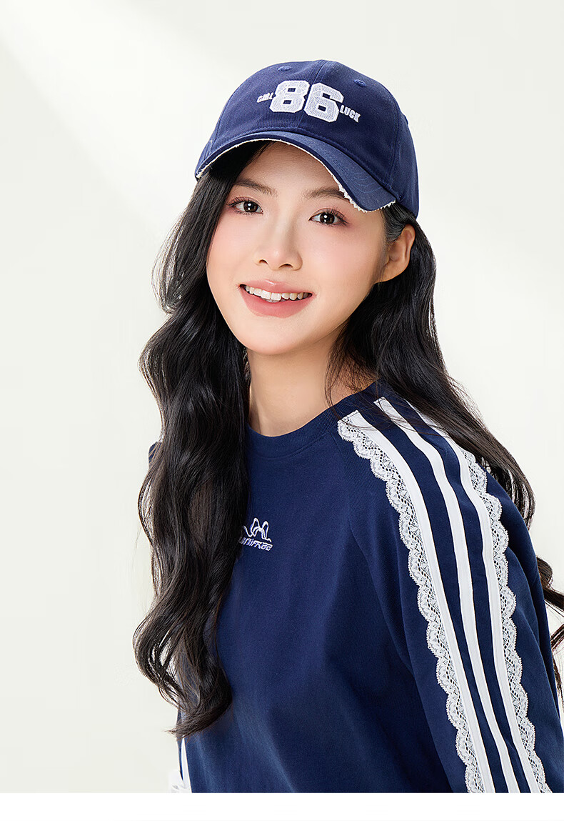 Wanting Women's Soft Top Baseball Cap School Team Girl Ballet Sports Style Korean Curved Brim Duckbill Hat Wine Red 3