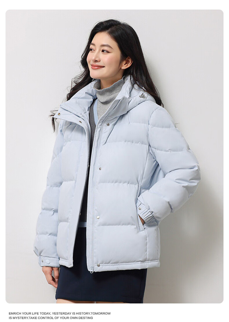 YAYA Women's Short Down Jacket 2025 Winter Thickened Warm Anti-Cold Loose Fit Outerwear 17