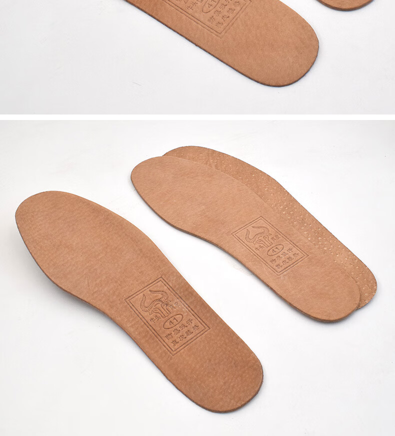 Huabaochi 2 Pairs Genuine Leather Insoles for Men and Women Breathable Sweat-Absorbing Odor-Resistant Ultra-Thin Comfortable Leather Shoe Inserts 12