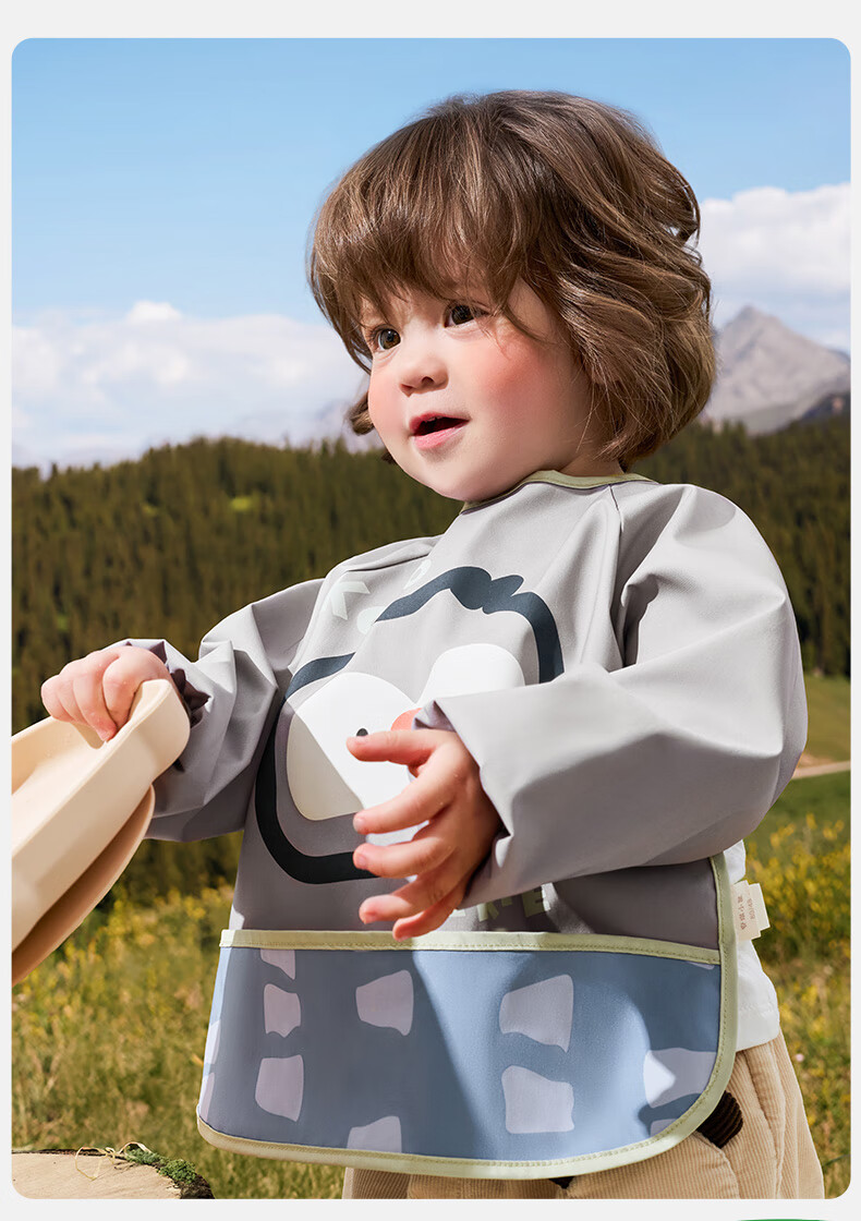 Kocotree KK Tree Kids Waterproof and Stain-Resistant Bib Baby Feeding Smock Three-Proof Apron 25