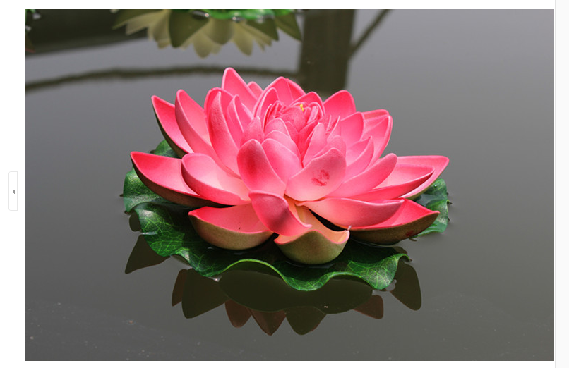 仿真荷花莲花供佛鱼缸装饰假荷花套装荷叶睡莲水中装饰高 粉色直径10