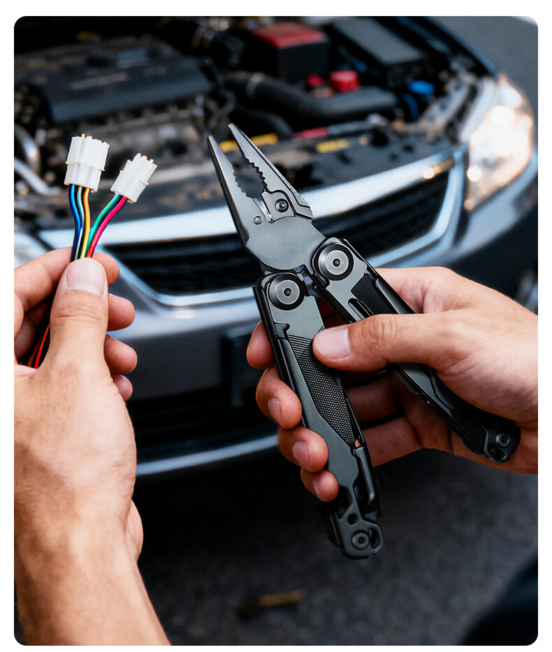 WeiZhiWei KaiTuo Silver Outdoor Home Multifunctional Folding Knife Emergency Rescue Pliers Portable Swiss Army Knife 6