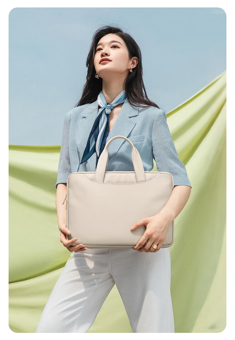 GOLF Lightweight Business Laptop Bag Women's 14-Inch Briefcase Commuter Tote with Hidden Handle Sleeve 8