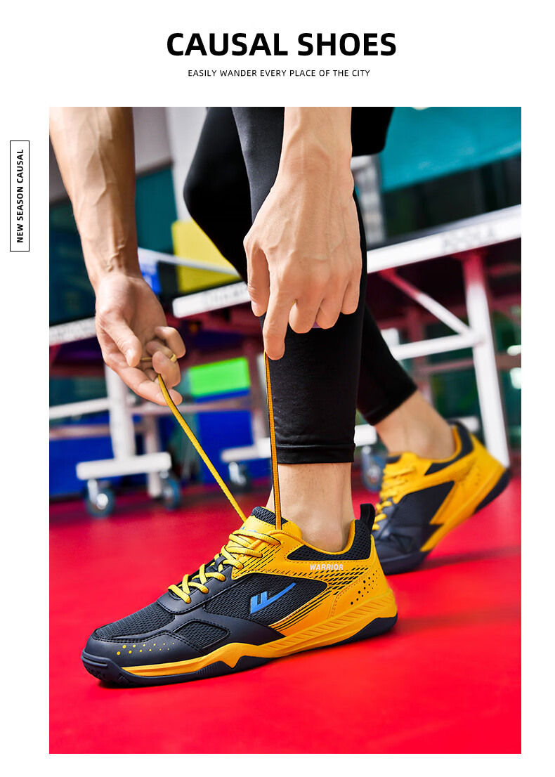 Warrior WXY-181 Table Tennis Shoes Professional Breathable Non-Slip Unisex Parent-Child Style White Black Red Size 39 17