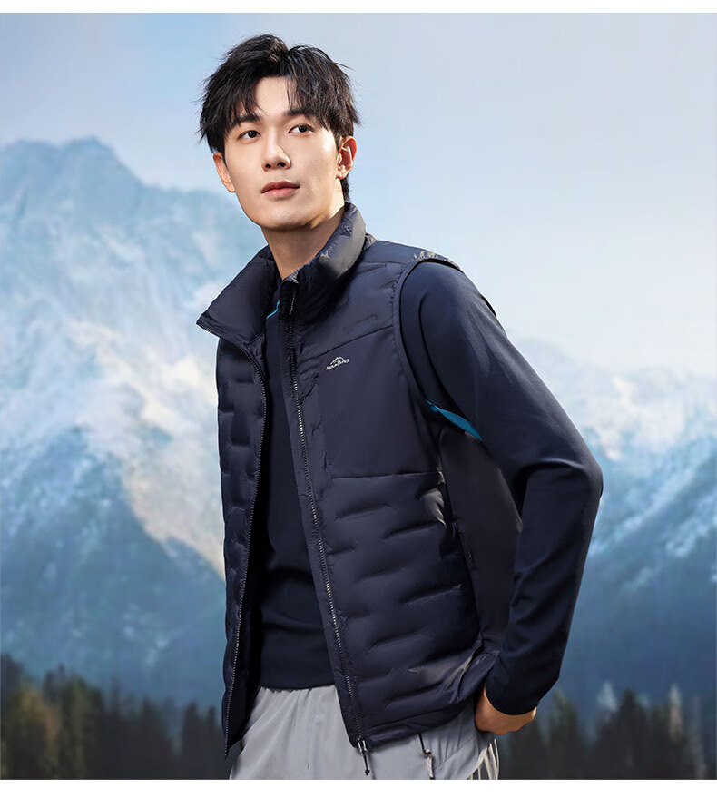 YAYA Rib Bone Down Jacket Men Stand Collar Solid Color Winter Warm Lightweight Down Vest Coat Unisex Couple Sleeveless Jacket 21
