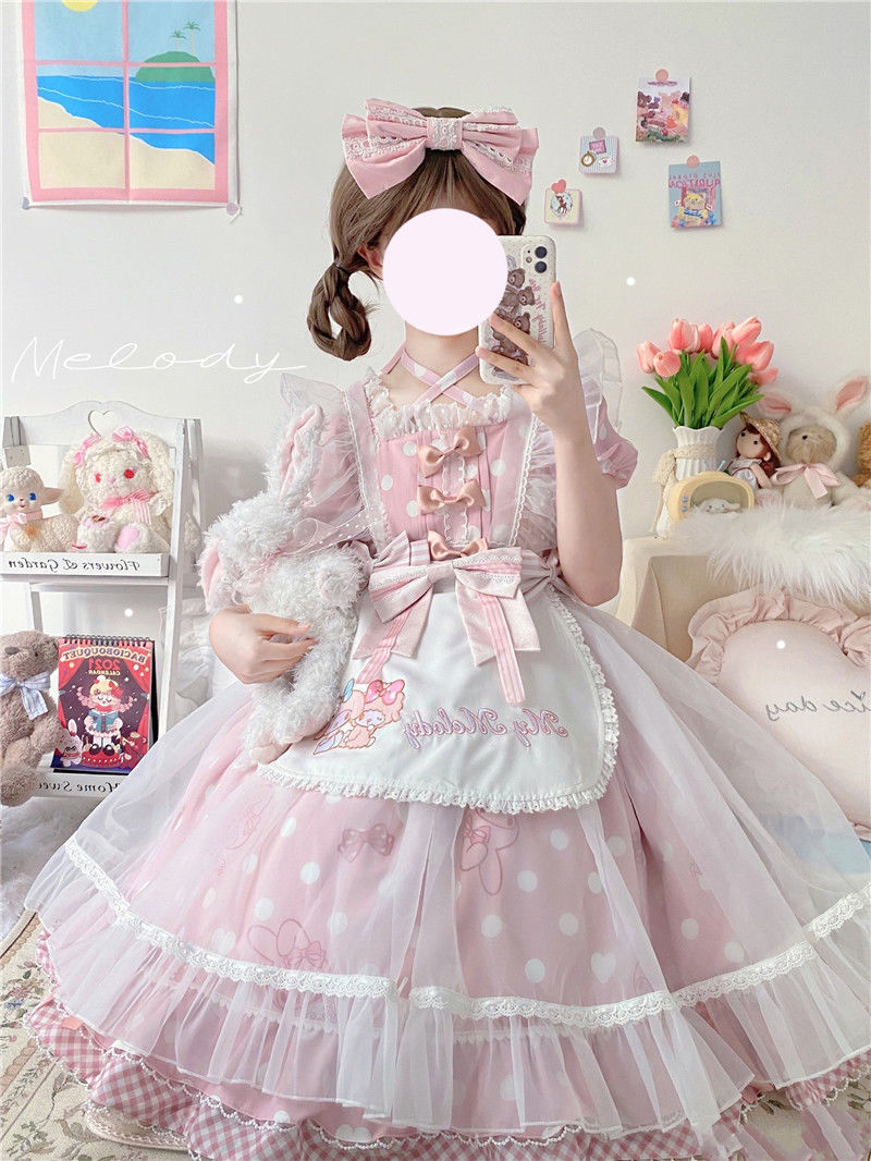 洛丽塔儿童告白气球家三丽鸥联名款爱丽丝ita裙 大耳狗爱丽丝op 单