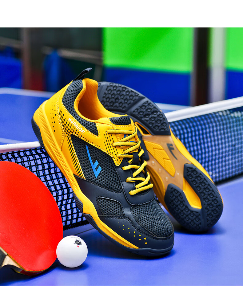 Warrior WXY-181 Table Tennis Shoes Professional Breathable Non-Slip Unisex Parent-Child Style White Black Red Size 39 19