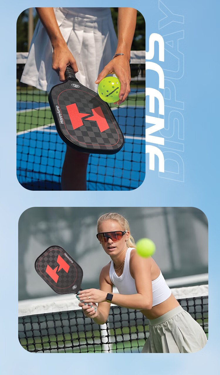 HiJump (Germany) Pickleball Paddle Tournament Grade 18K Carbon Fiber T800 Carbon Fiber Professional Single Paddle 17