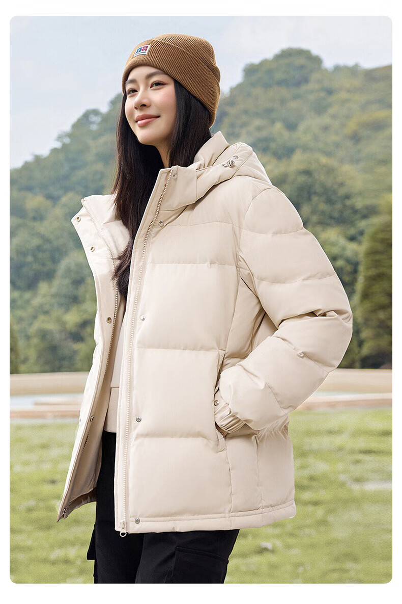 YAYA Women's Short Down Jacket 2025 Winter Thickened Warm Anti-Cold Loose Fit Outerwear 14
