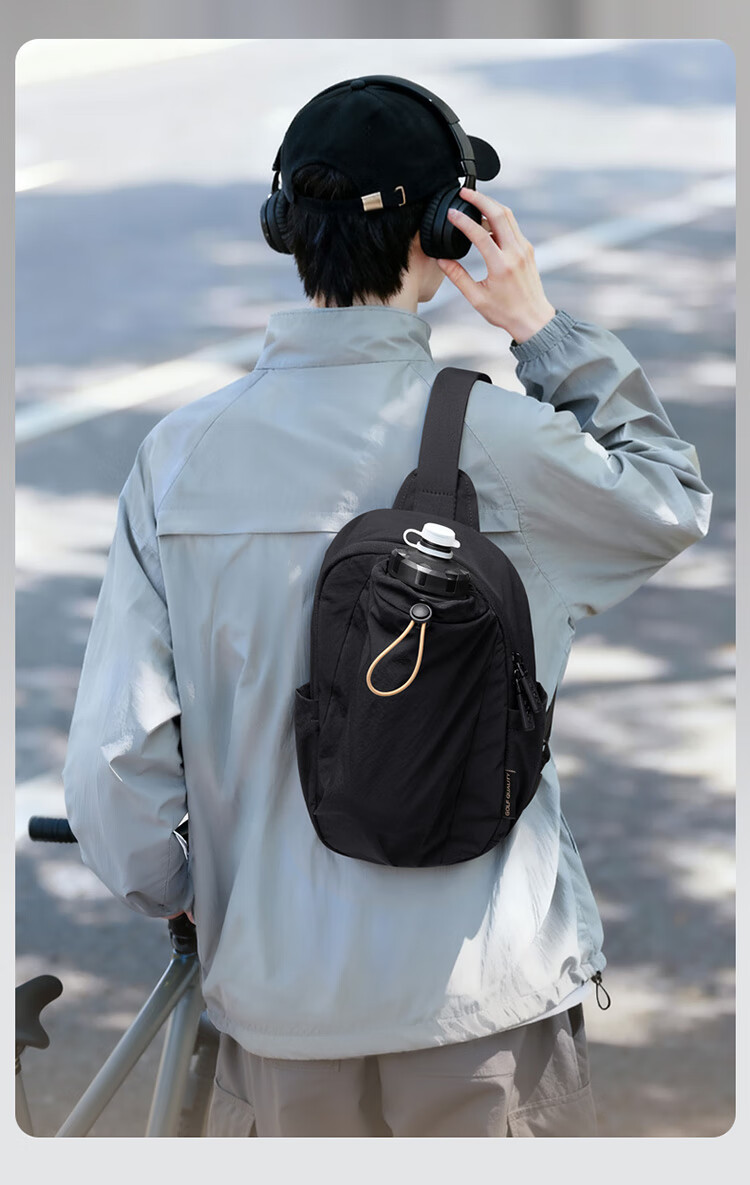GOLF Casual Shoulder Crossbody Bag Unisex Lightweight Cycling Chest Bag Outdoor Hiking Water Bottle Holder Commuter iPad Phone Backpack 2