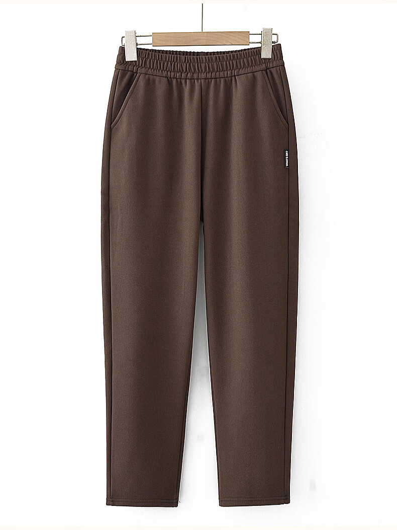 Yalu Middle-Aged and Elderly Women's Autumn Casual Pants Grandma New Mom Pants Winter Fleece-Lined Straight Sweatpants Elderly Long Pants 4