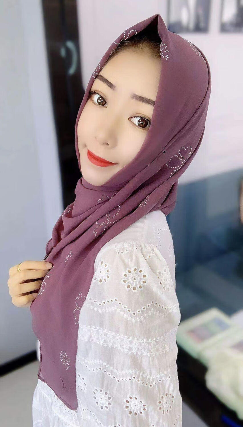 心墨染新品回族女人的套头纱巾盖头头巾2021头巾新款