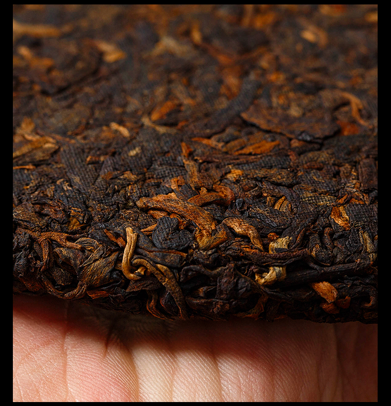 吉普号茶叶普洱茶熟茶元熟715冰岛地界古树茶纯料发酵2018年357g饼茶