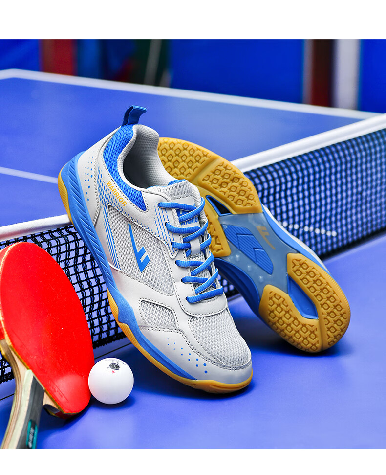 Warrior WXY-181 Table Tennis Shoes Professional Breathable Non-Slip Unisex Parent-Child Style White Black Red Size 39 26