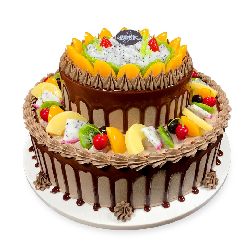 双层生日蛋糕水果祝寿蛋糕同城配送当日送达北京上海西安哈尔滨长春