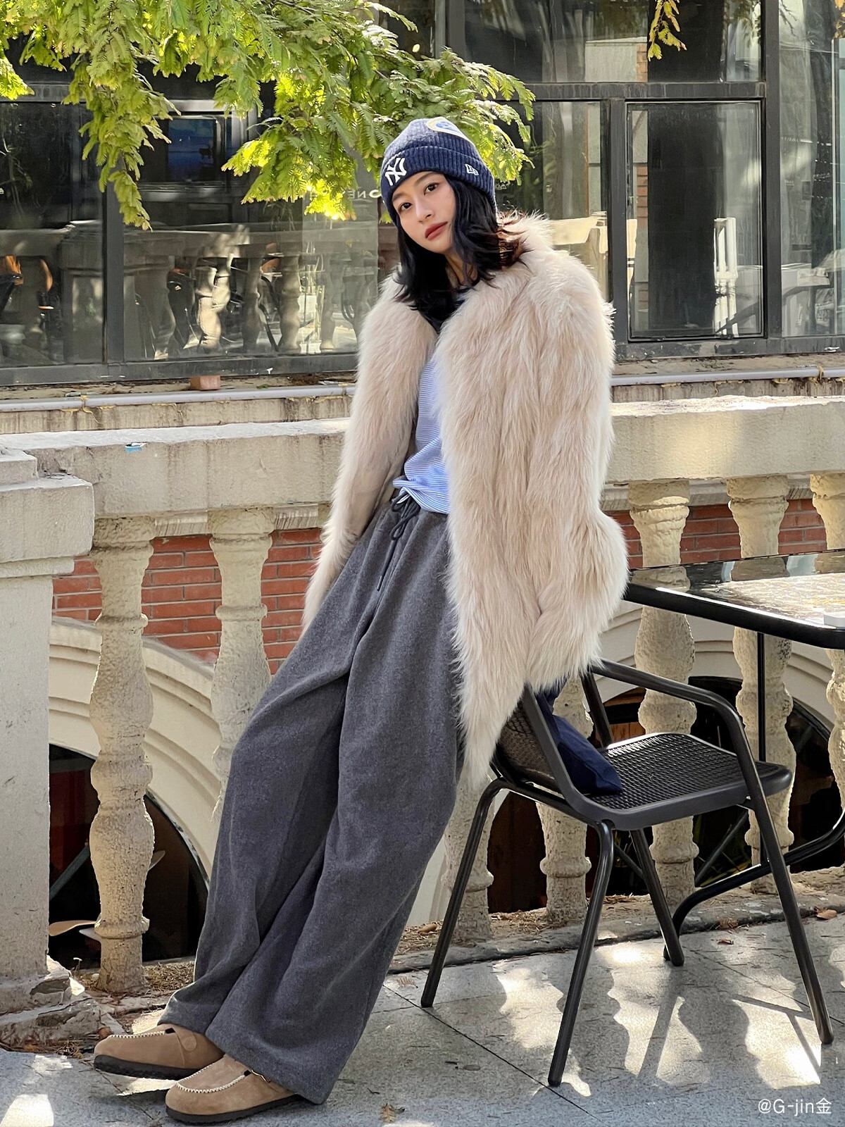 Sasa Su [Celebrity Style] Spring Summer New Coffee Bagel Two-Wear Half-Slip Birkenstock Elevated Loafers for Women 11