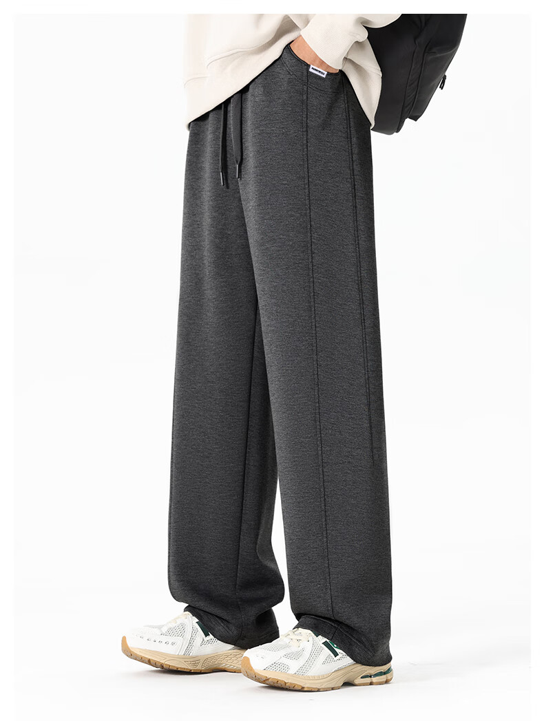 Fingercroxx IT Men's Pants 2026 New Loose Casual Versatile Long Pants Spring American Style Trendy Sweatpants Black M 11