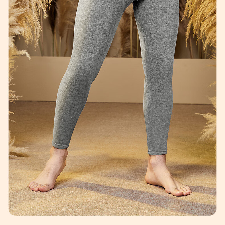 Hengyuanxiang Men's Thermal Fleece-Lined Thickened Autumn Winter Cold-Resistant Base Layer Cotton Pants Long Johns for Middle-Aged and Elderly 16