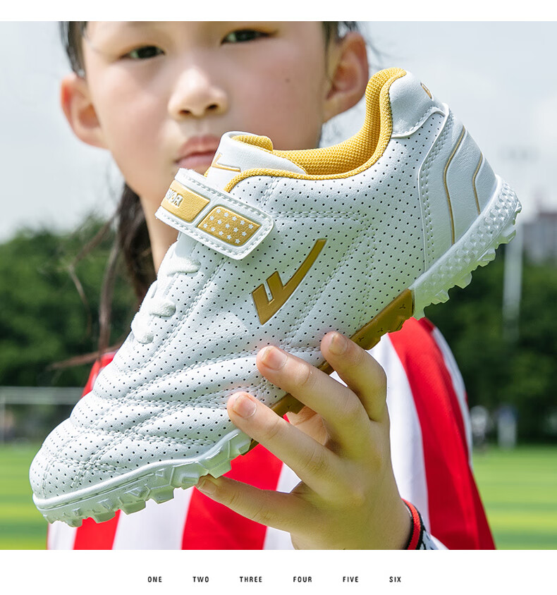 Warrior Girls' Soccer Shoes Studded TF Velcro Children's Youth Student Sneakers 961 Pink Studded Size 39 8