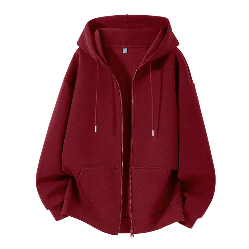 Jeanswest Men's Fleece-Lined Jacket Autumn Winter Simple Casual Versatile Men's Hoodie Cardigan Fashion Men's Top 7