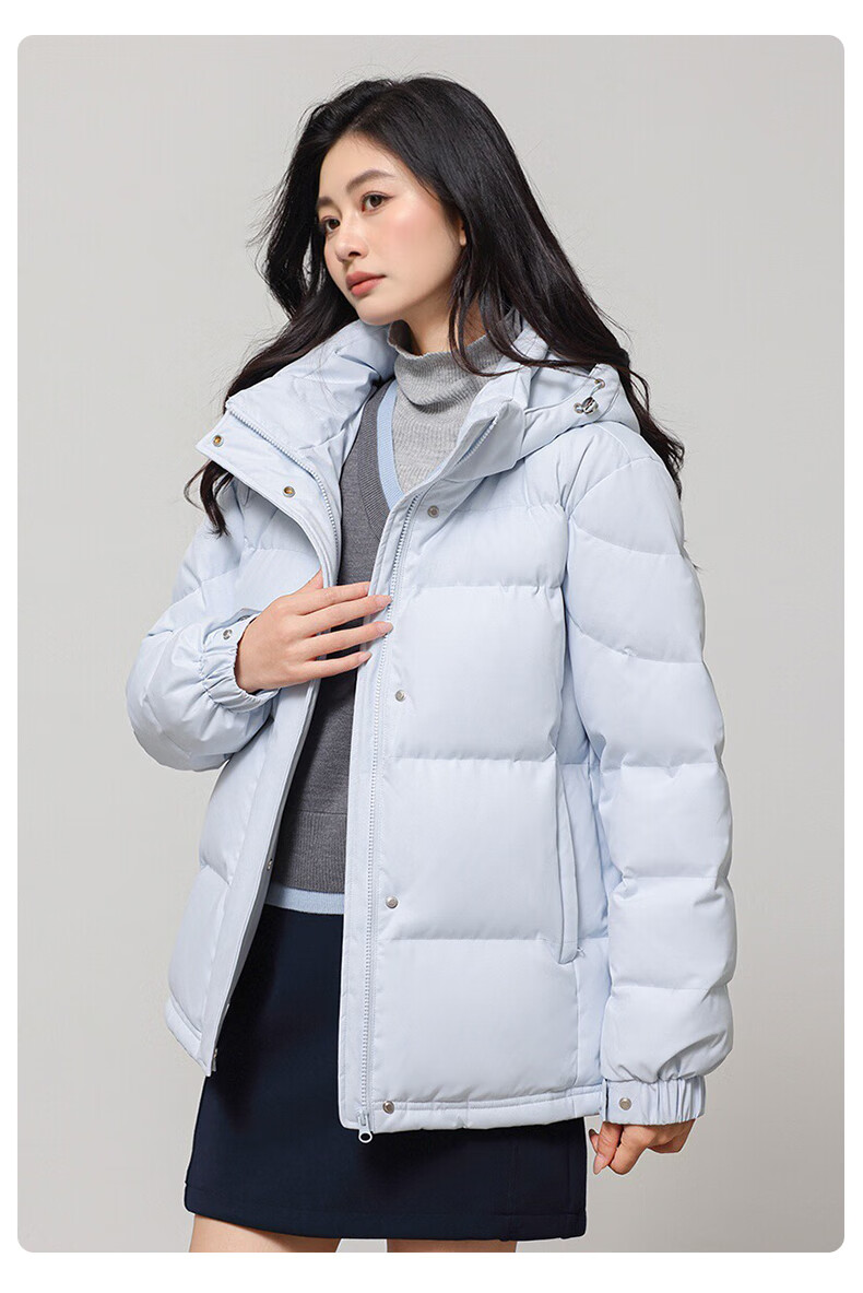 YAYA Women's Short Down Jacket 2025 Winter Thickened Warm Anti-Cold Loose Fit Outerwear 15
