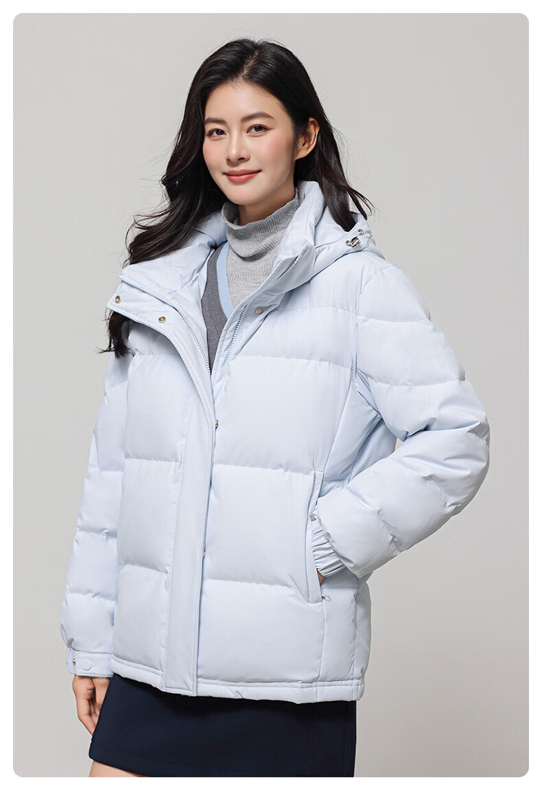 YAYA Women's Short Down Jacket 2025 Winter Thickened Warm Anti-Cold Loose Fit Outerwear 18