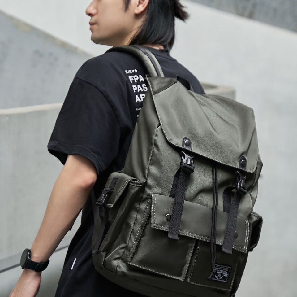 Fanzhe New Men's Backpack Trendy College Student Travel Laptop Bag Middle and High School Student Schoolbag 1