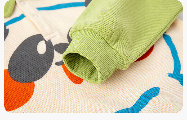 Dudu Kids Cartoon Spring Outfit Boys Sweatshirt and Pants Girls Two-Piece Set Top and Long Pants Green Size 80 11