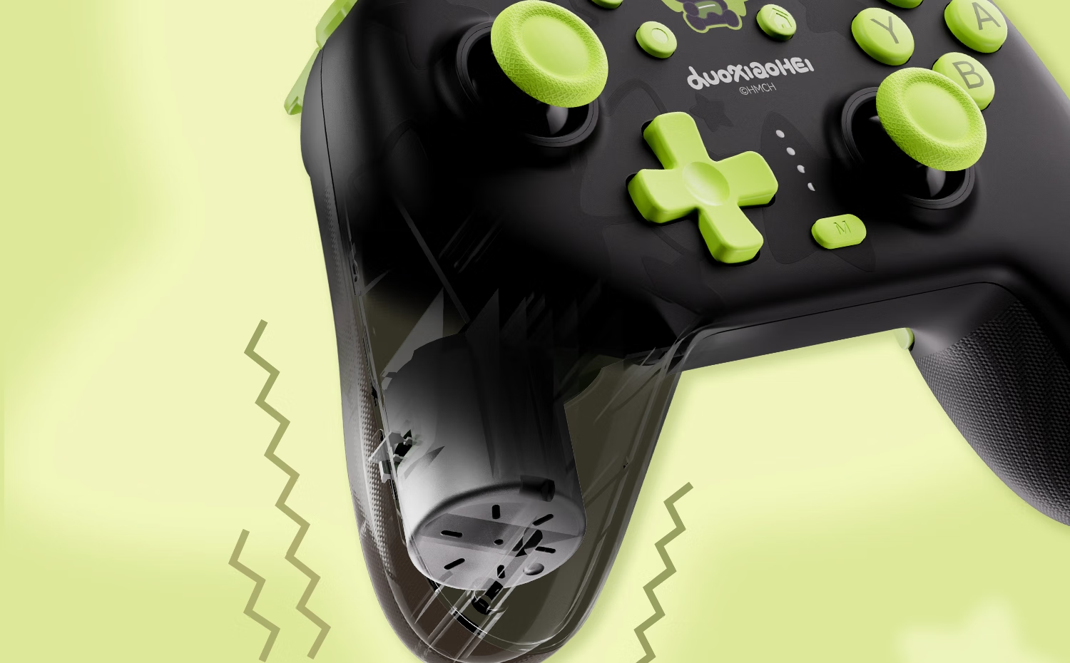 Jixiang Wireless Game Controller Luo Xiaohei Controller + 2.4G Receiver for Switch OLED/NS2/PC Steam/Mobile Tablet 6