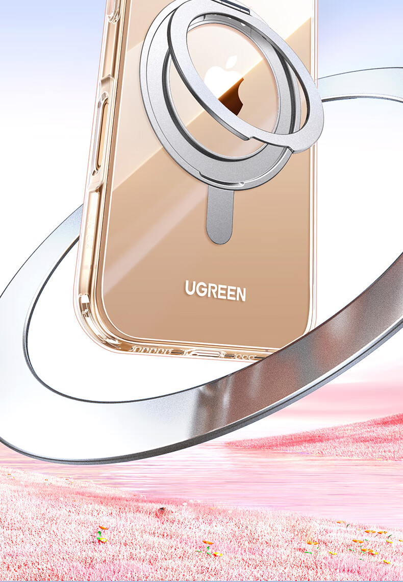 UGREEN 360° Invisible Magnetic Stand Case for iPhone 16 Pro, Matte Anti-Yellowing, Airbag Shockproof, Anti-Fingerprint Protective Cover 3