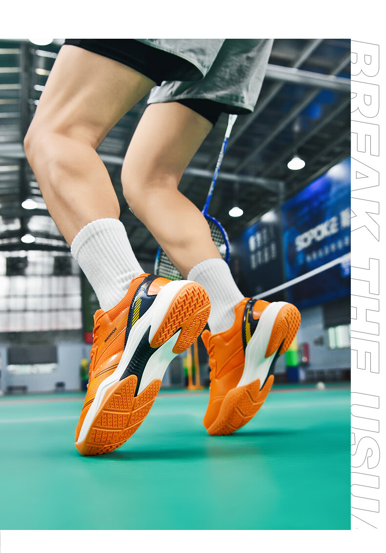 Warrior Badminton Shoes Table Tennis Shoes Tennis Shoes Training Shoes Couple Parent-Child Unisex 1109 White Blue Size 40 18
