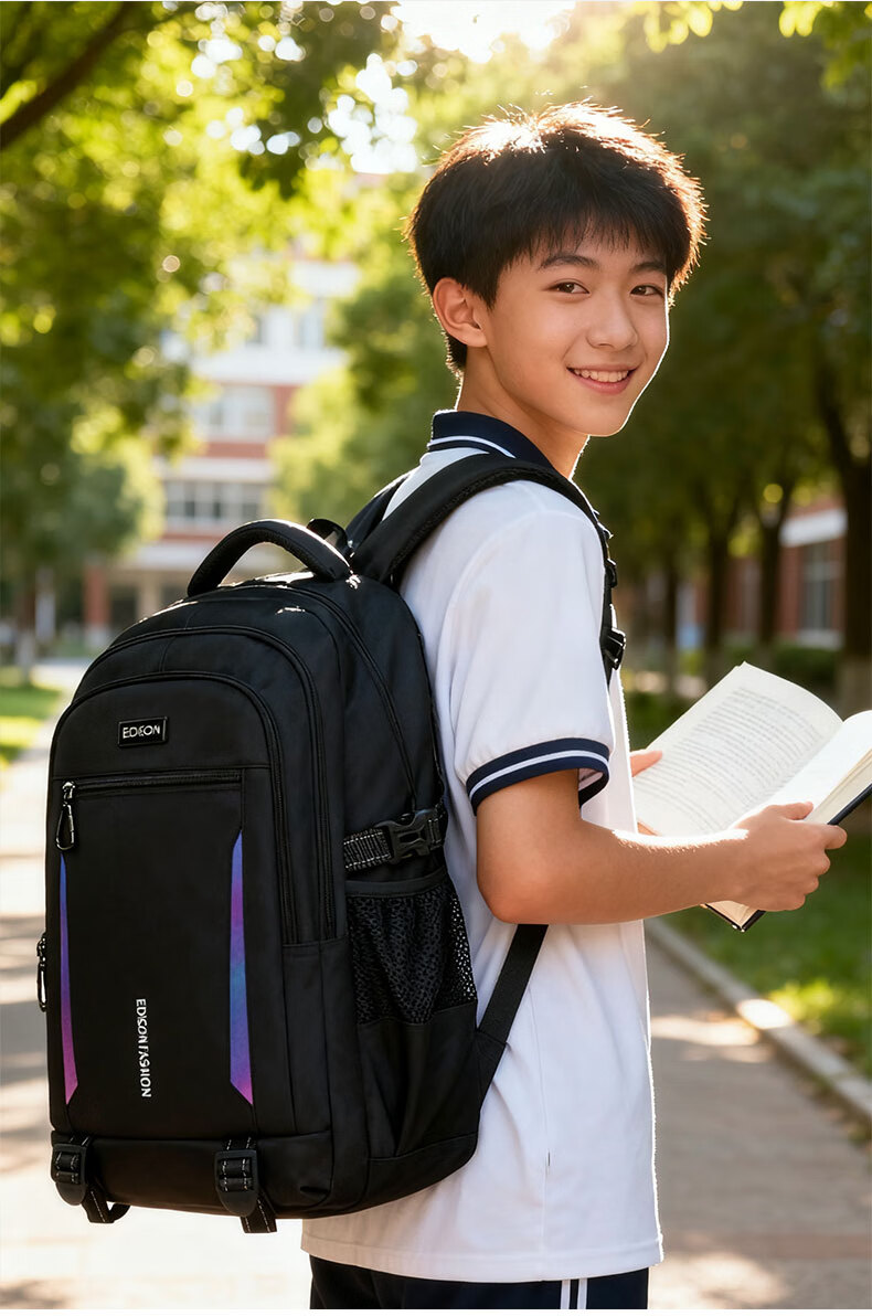 Edison Inventor High School Student Large Capacity Middle School University Lightweight Ergonomic Backpack Travel Laptop Bag W59-1 14