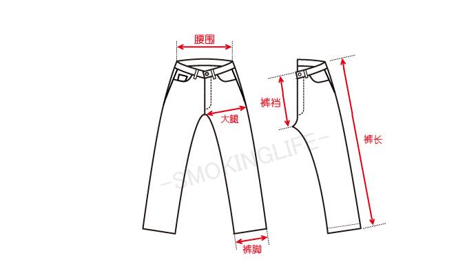 裤子各部位名称图片