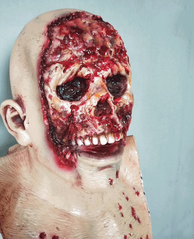 万圣节恐怖僵尸面具万圣节恐怖异形吓人生化头套密室整蛊鬼屋丧尸行尸