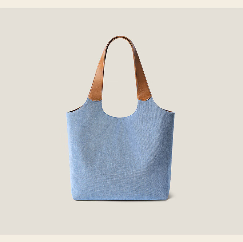CASSILE Women's Denim Tote Bag, Large Capacity Commuter Handbag, Light Luxury Tote Bag, 520 Gift 17