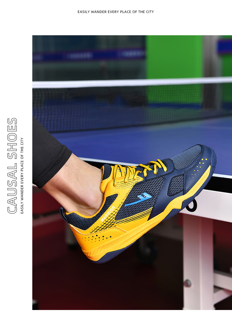 Warrior WXY-181 Table Tennis Shoes Professional Breathable Non-Slip Unisex Parent-Child Style White Black Red Size 39 20