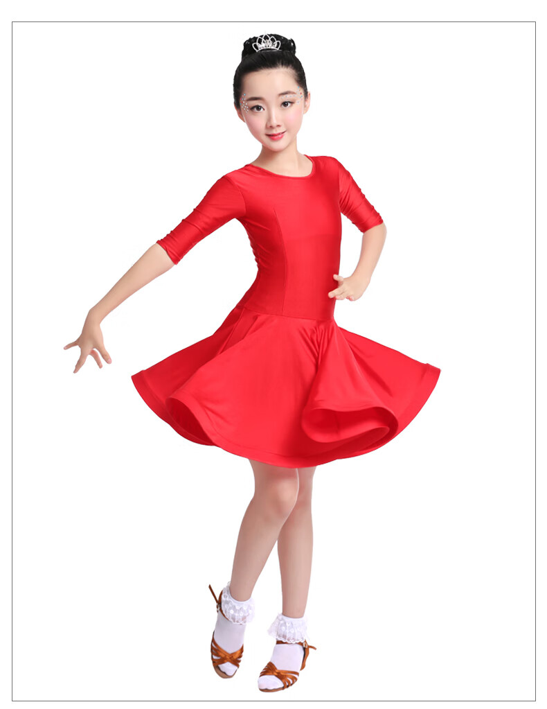 Aiwu Ge Children's Latin Dance Competition Socks Girls White Lace Trim Socks Modern Dance Socks Grading Short Socks Size S 10