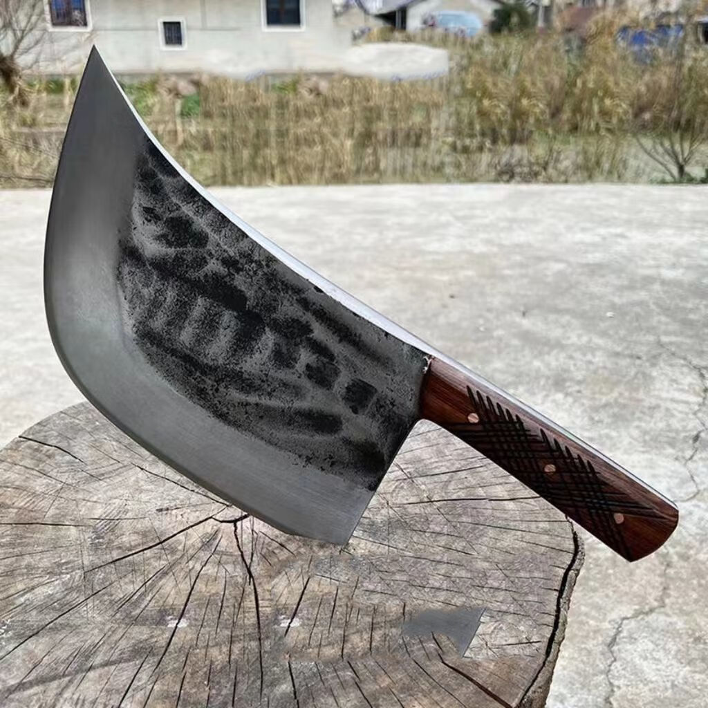 砍大骨刀纯手工锻打铬钢牛头斩骨刀杀猪刀牛骨头刀剁骨加厚斩骨刀 锻