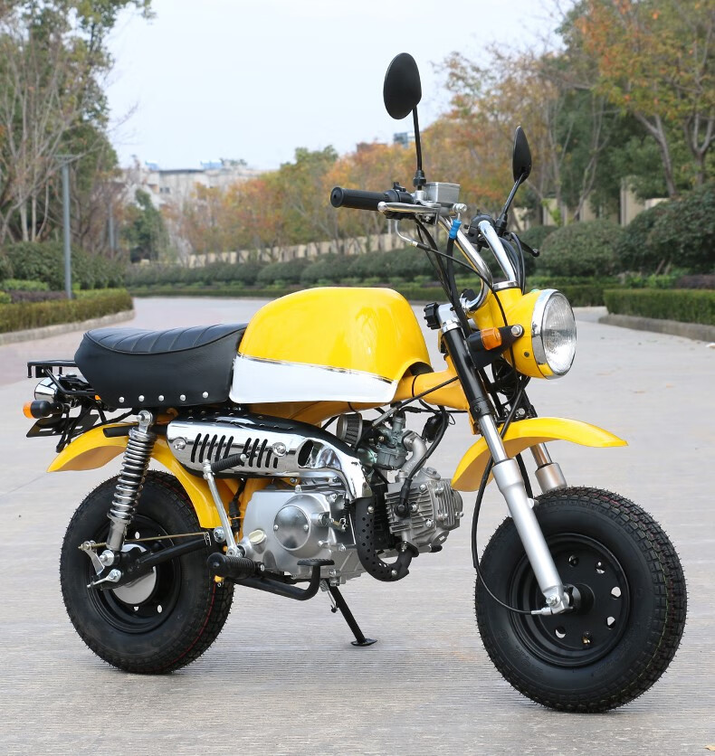 迷你110/125cc复古猴子摩托车小型越野燃油摩托车休闲车场地用车 黑色